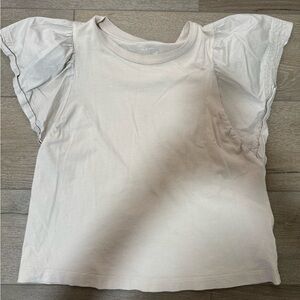Old Navy Cream Flutter Sleeve Tee